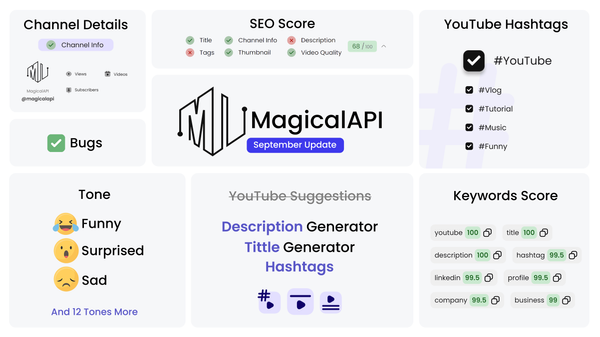 What's new in MagicalAPI in September 2024